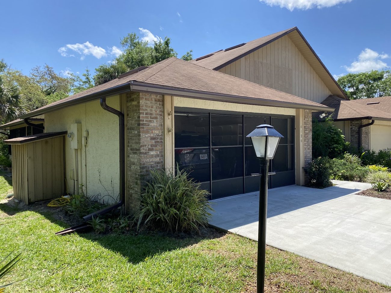 Seamless gutters on a home in the Greater Jacksonville area